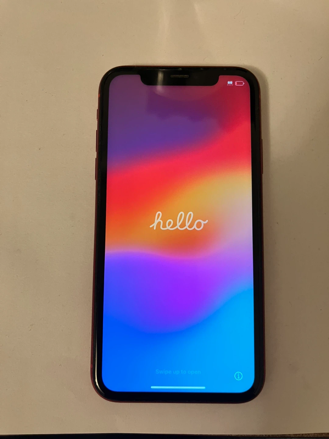 Red iPhone XR- Cracked Back