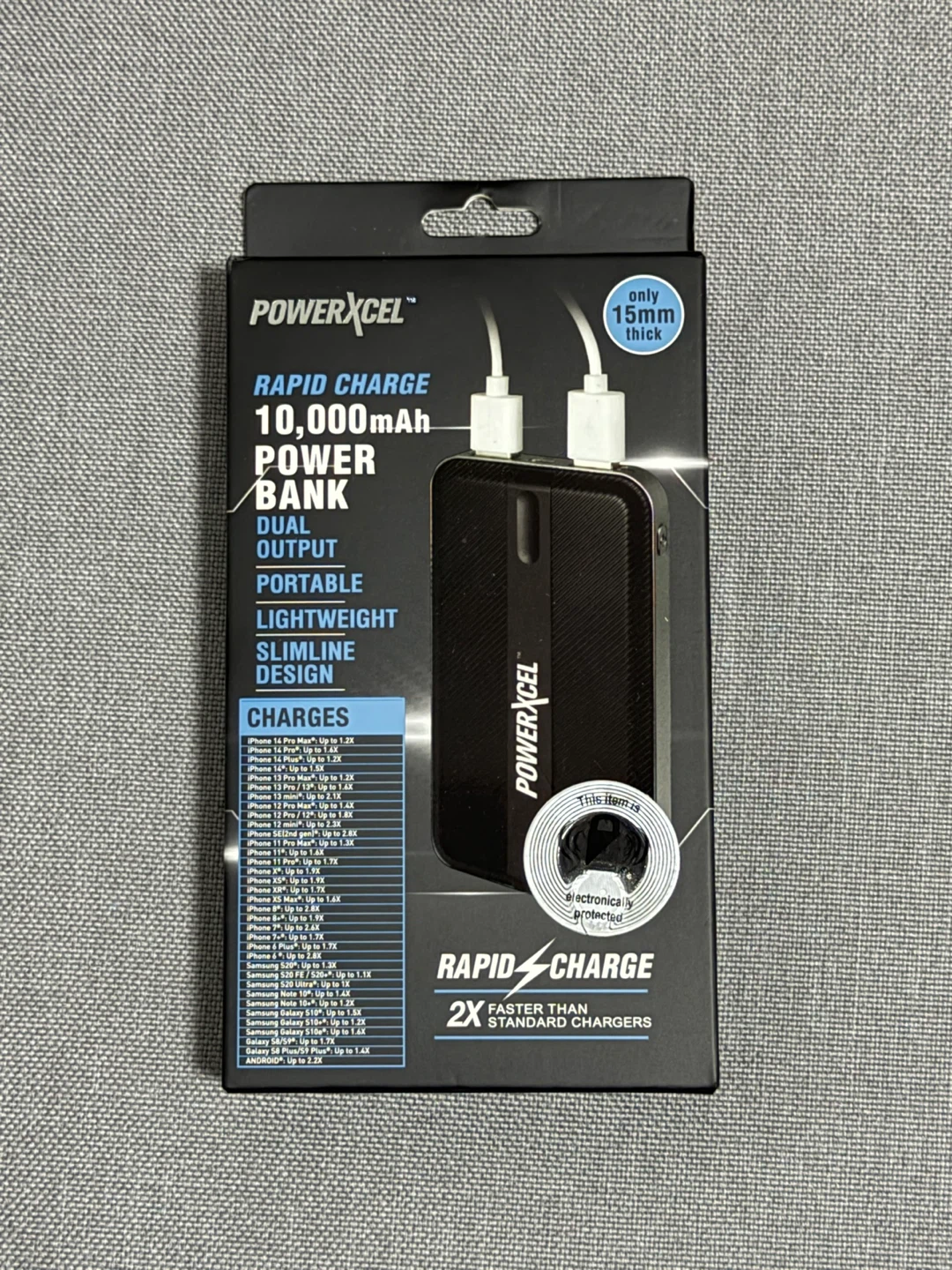 POWEREXCEL Rapid Charge 10,000mAh Power Bank
