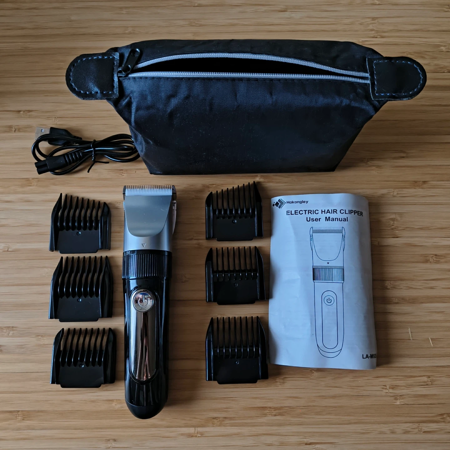 FREE Electric Hair Clipper Set with 4 Guide Combs and Pouch