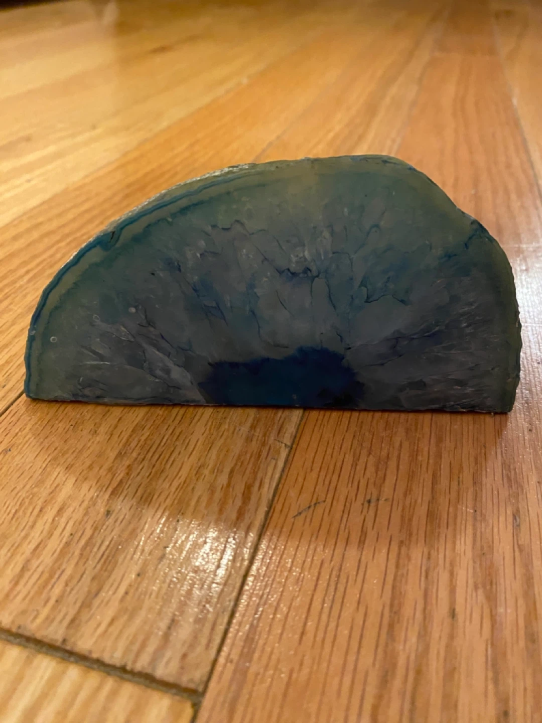 Blue Agate Slice Tealight Candle Holder