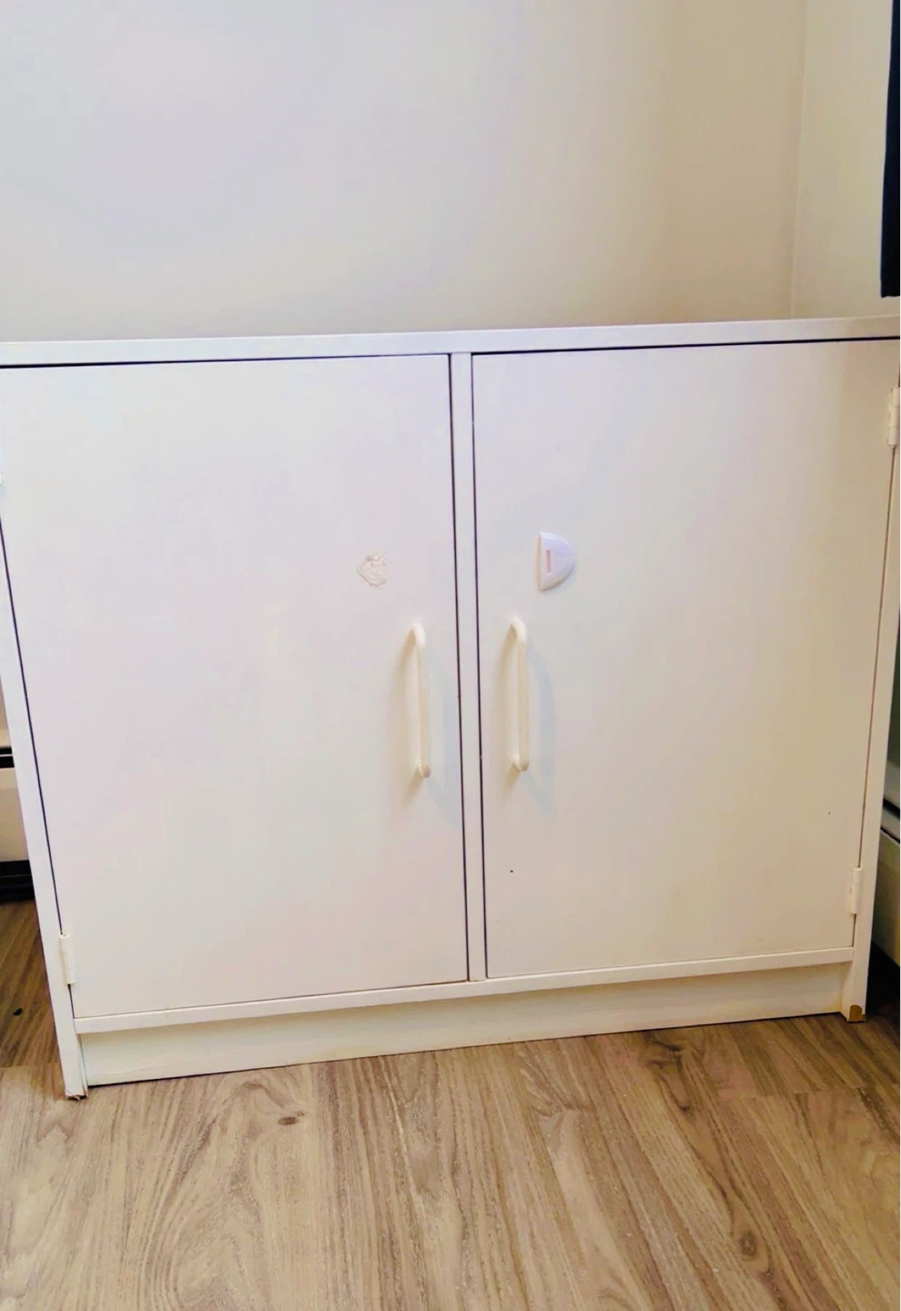 White Two-Door Storage Cabinet