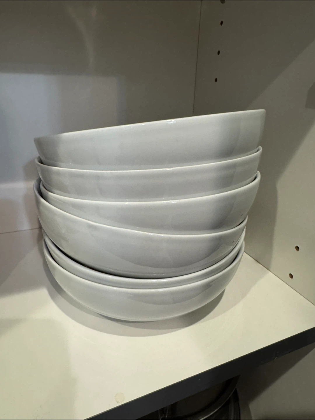Set of 6 White Ceramic Bowls