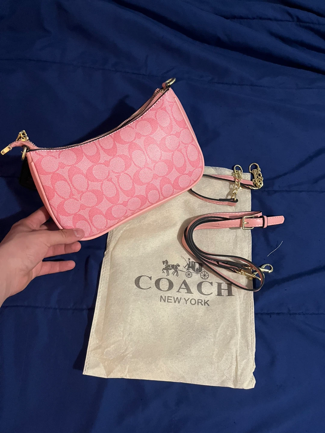 Coach Pink Signature C Pattern Wristlet Bag - photo 3