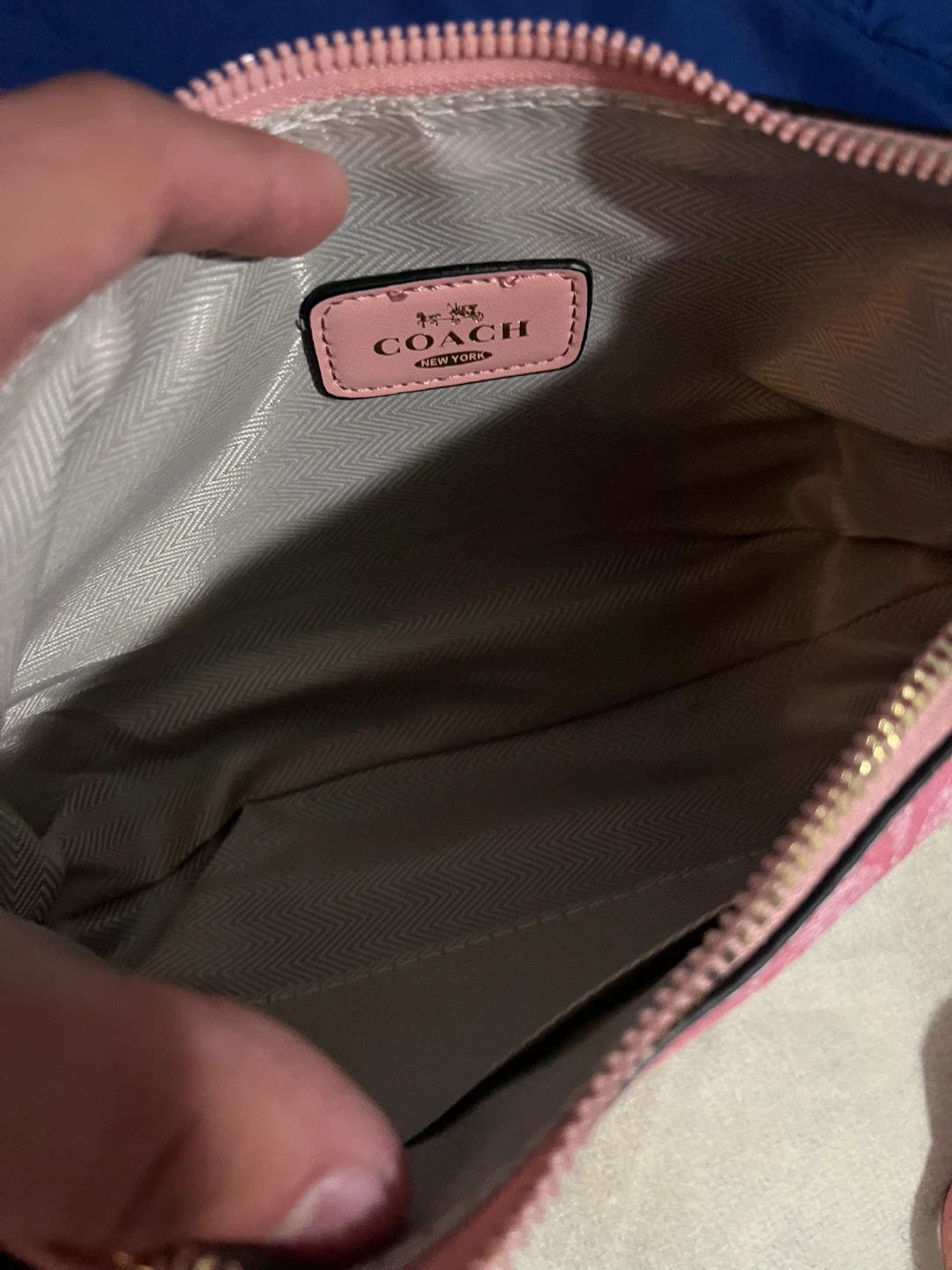Coach Pink Signature C Pattern Wristlet Bag - photo 2