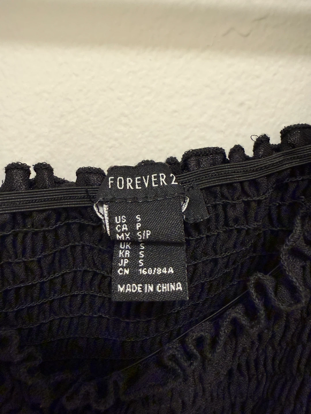 Forever 21 Sheer Puffy Long Sleeve Crop Top XS - photo 3