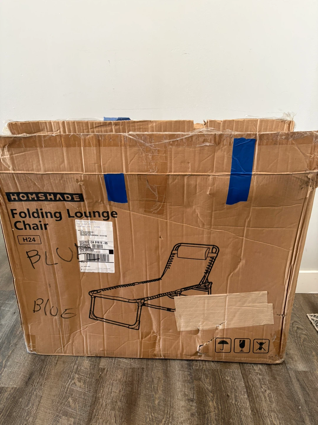 Folding Lounge Chair - Blue - photo 3