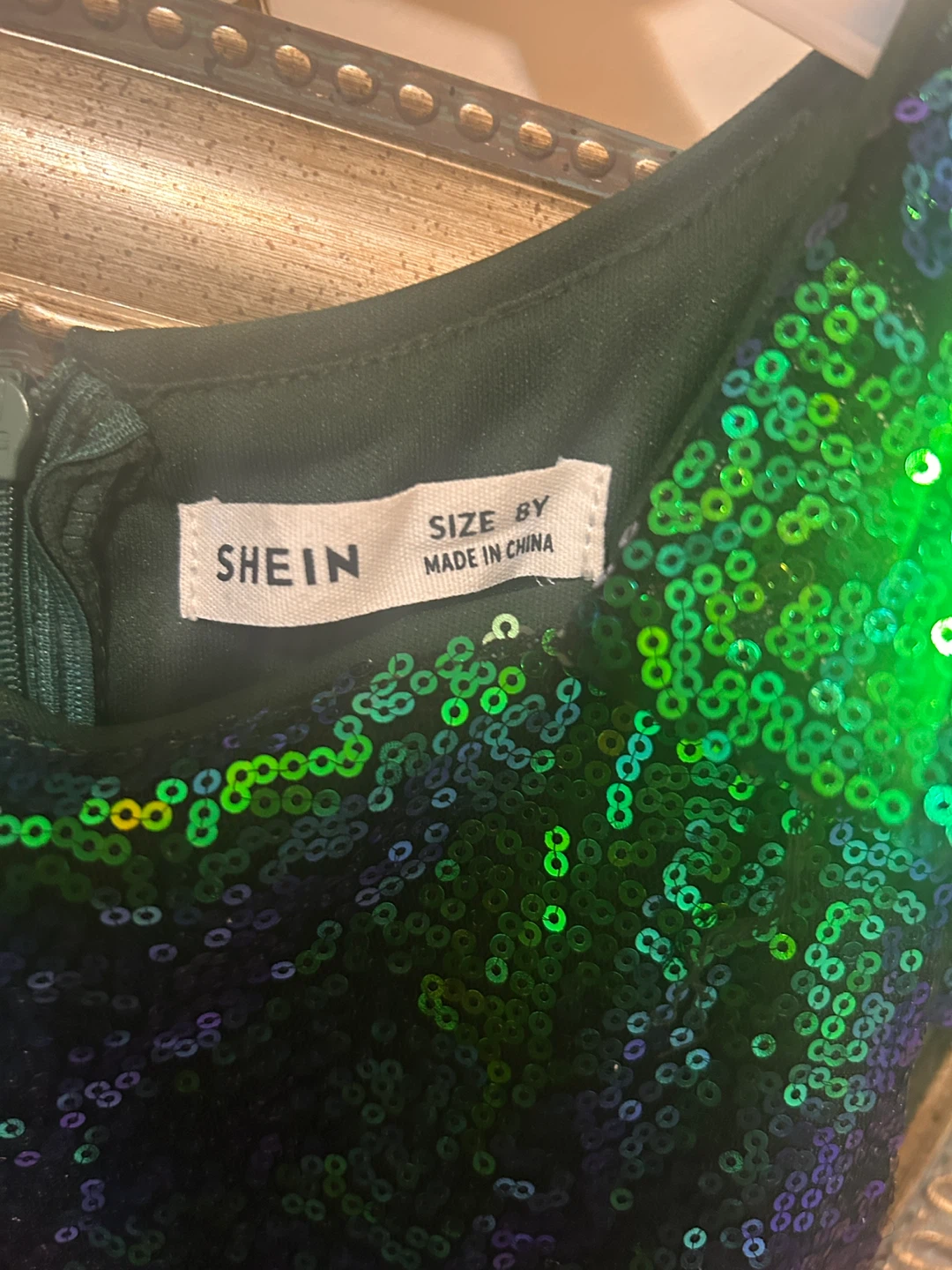 SHEIN Girls Green Sequin Dress Size 8Y - photo 2