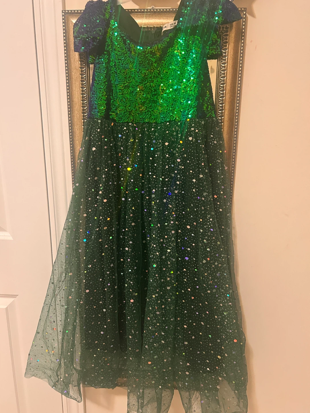 SHEIN Girls Green Sequin Dress Size 8Y