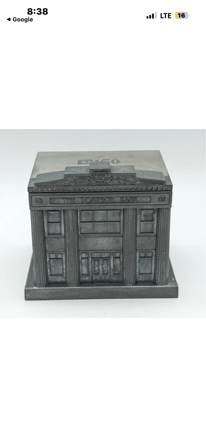 TD Bank 150th Anniversary Souvenir Promotional Building Bank