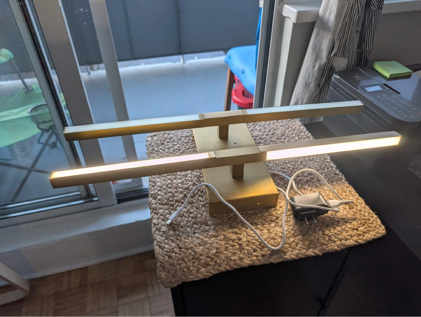 Modern Gold Desk Lamp with LED Light - photo 2