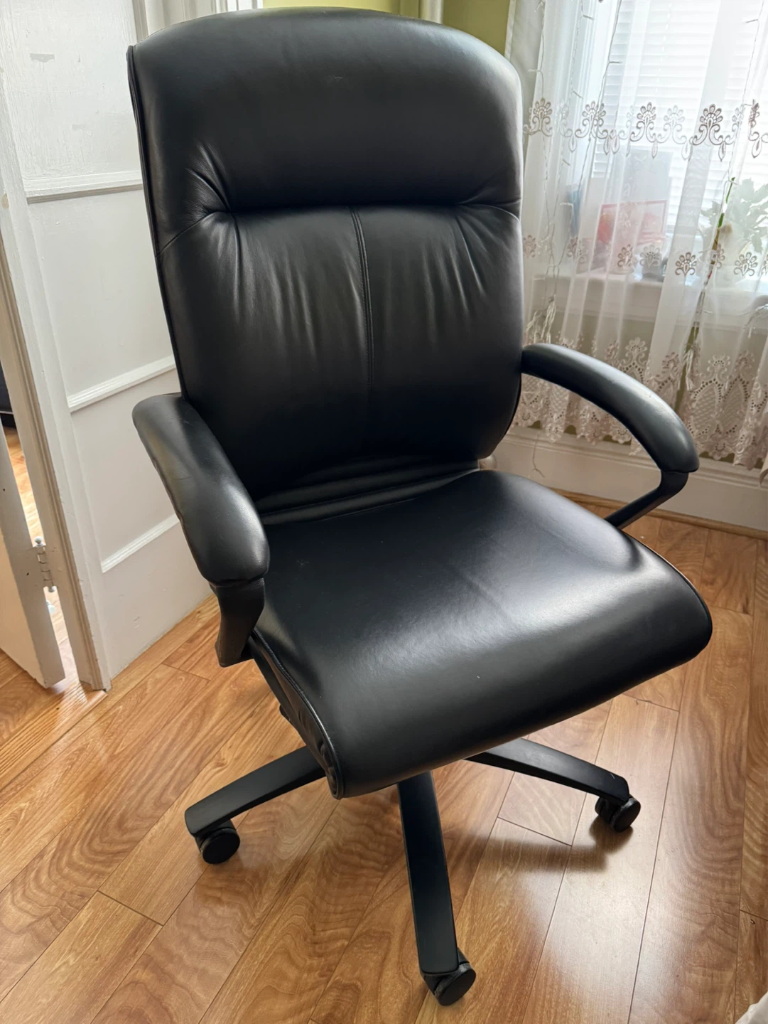 Black Faux Leather Executive Office Chair