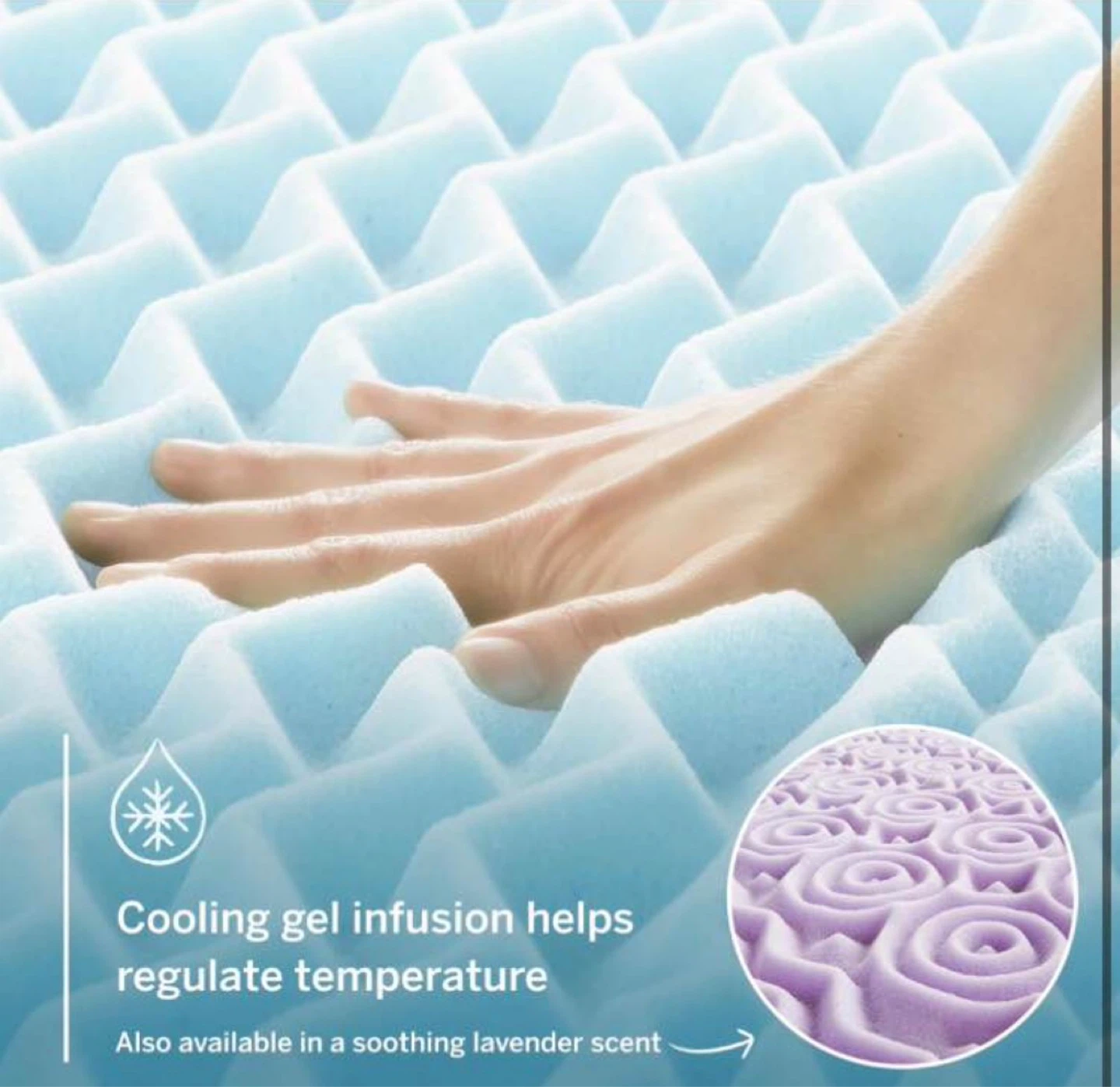 Lucid 5-Zone Gel Memory Foam Mattress Topper - 2 Inch - photo 4