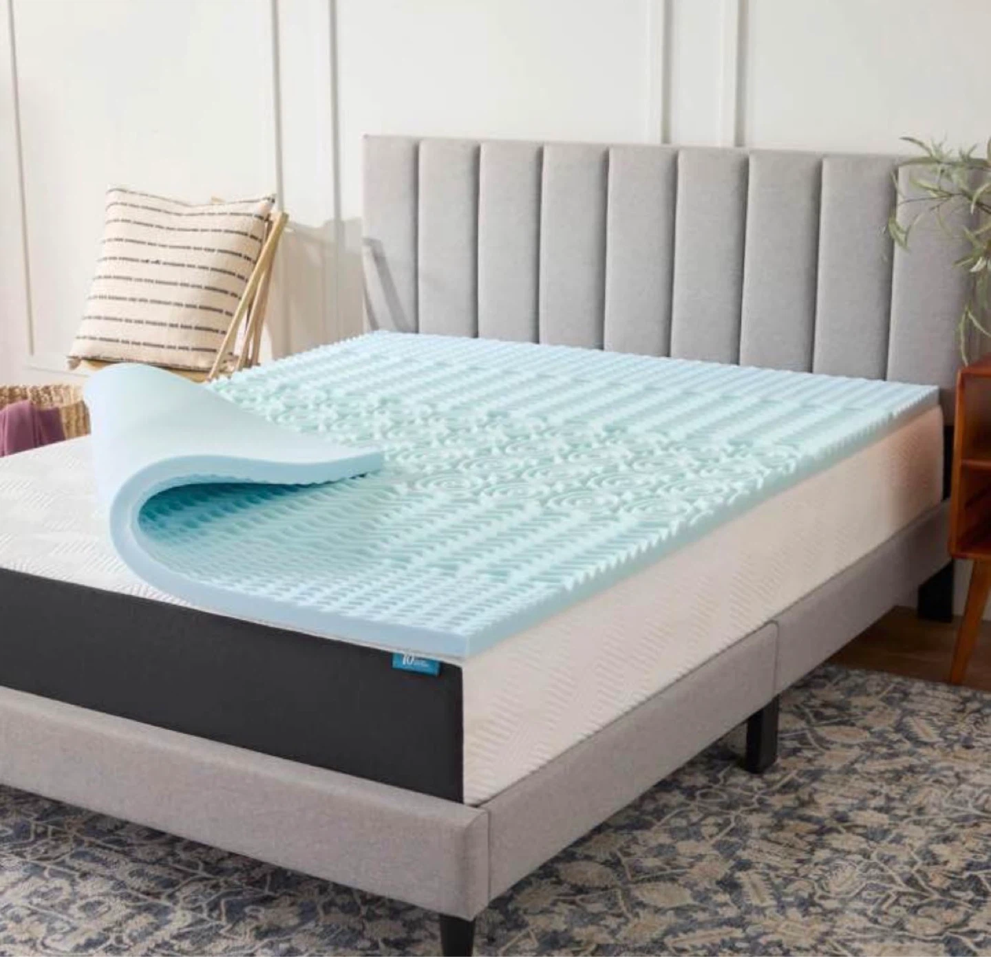 Lucid 5-Zone Gel Memory Foam Mattress Topper - 2 Inch - photo 2