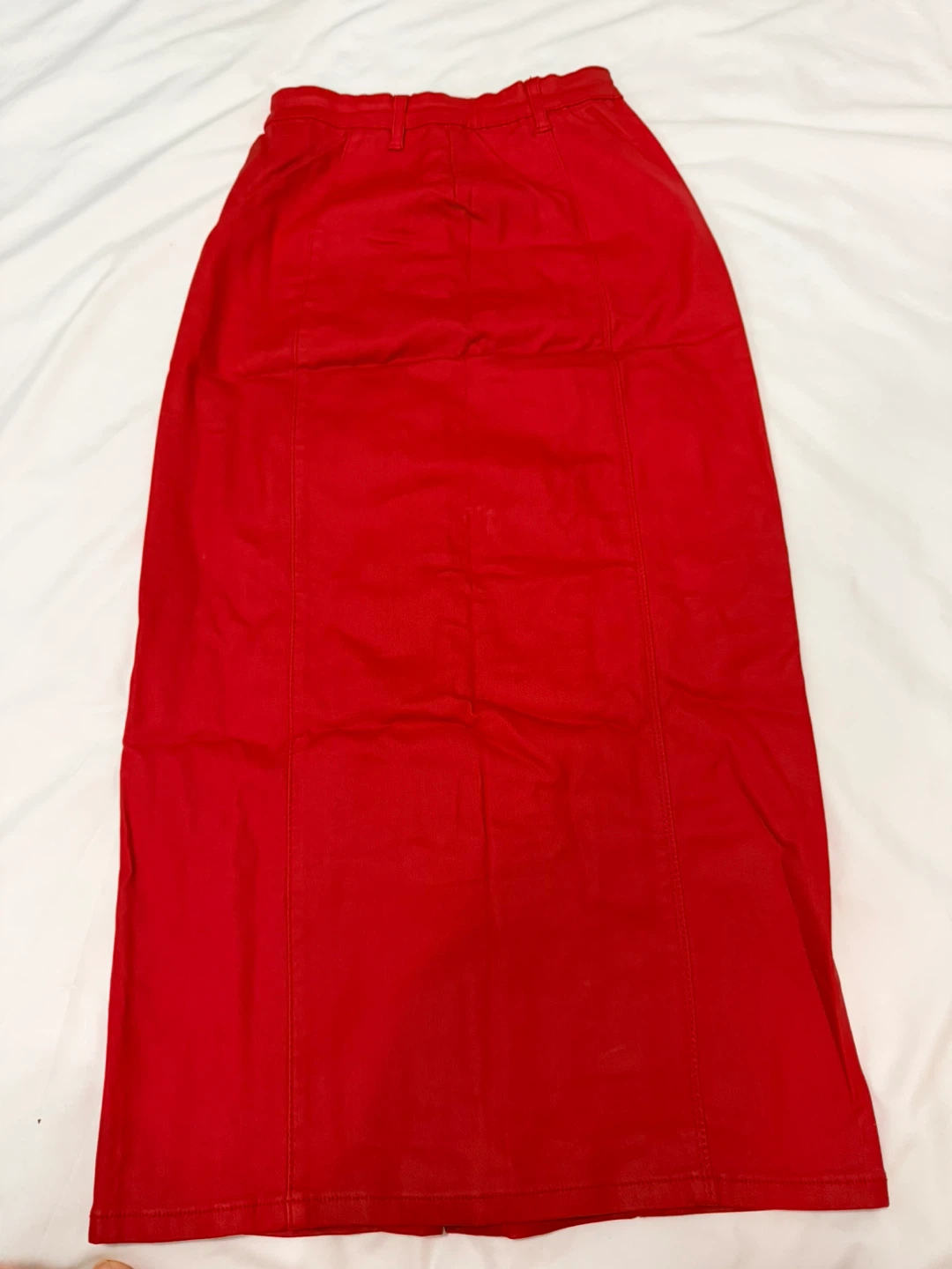 Red Button Front Maxi Skirt - photo 3