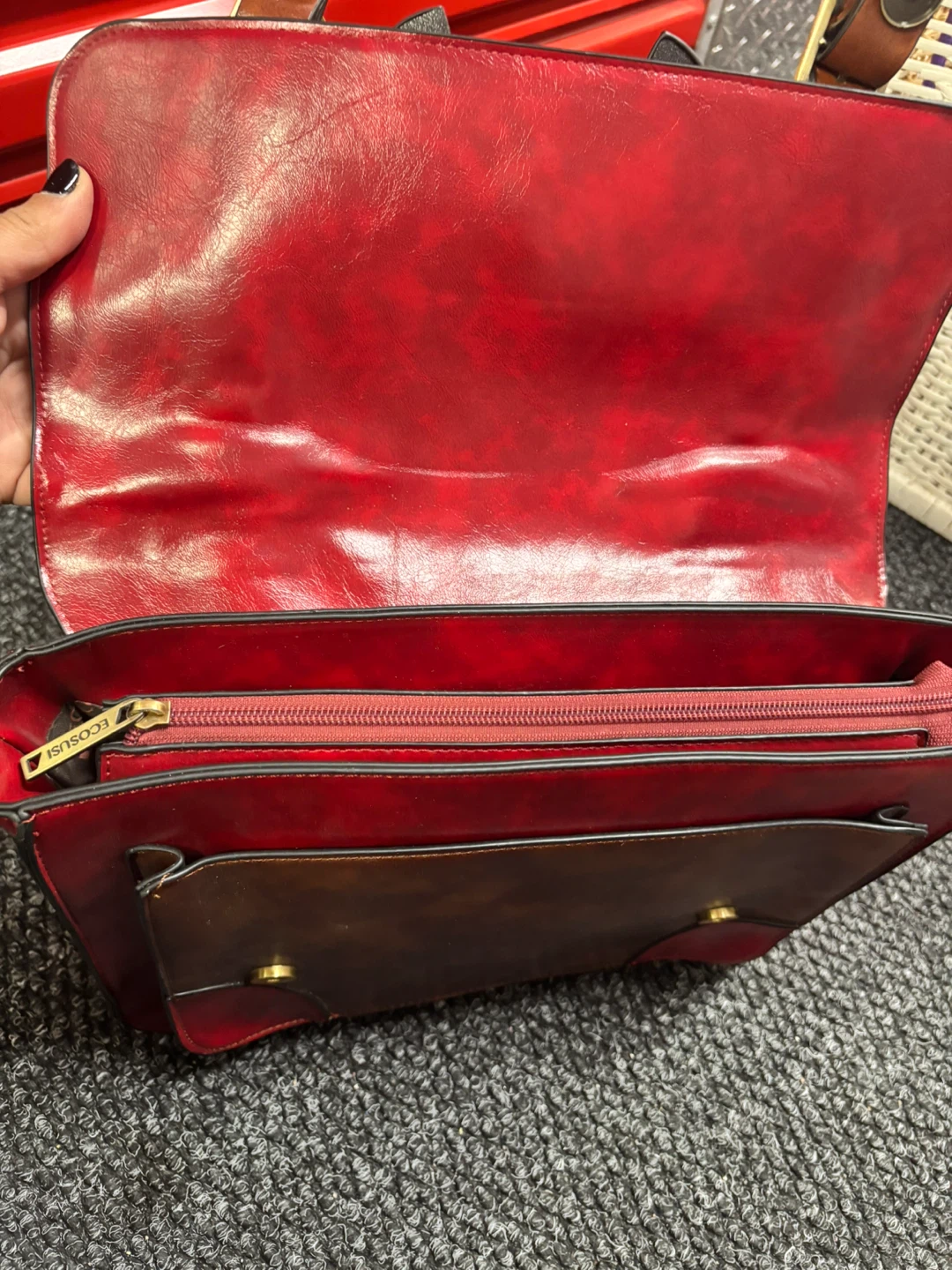 ECosusi Red Satchel Bag - photo 3