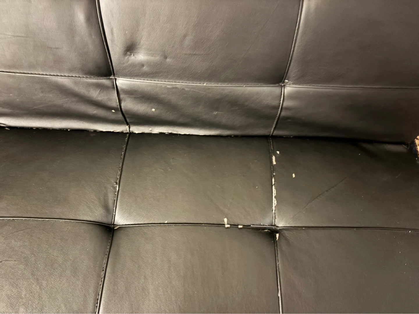 Black faux leather futon - photo 2