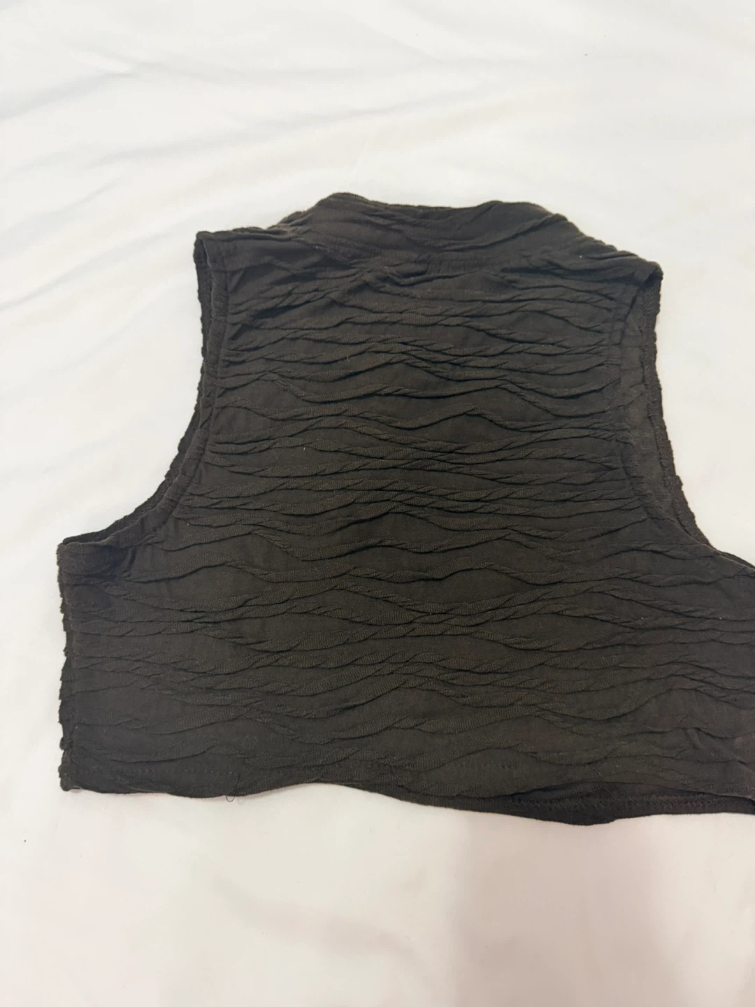 Women's Sleeveless Textured Mock Neck Top