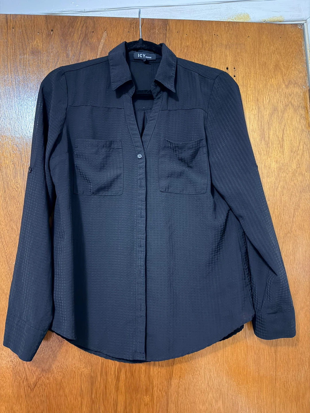 ICY Fashion Black Button-Up Shirt - photo 2