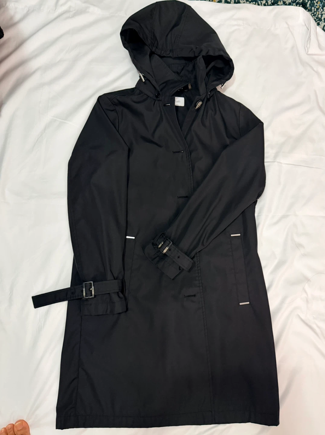 Calvin Klein Black Hooded Rain Jacket - photo 2