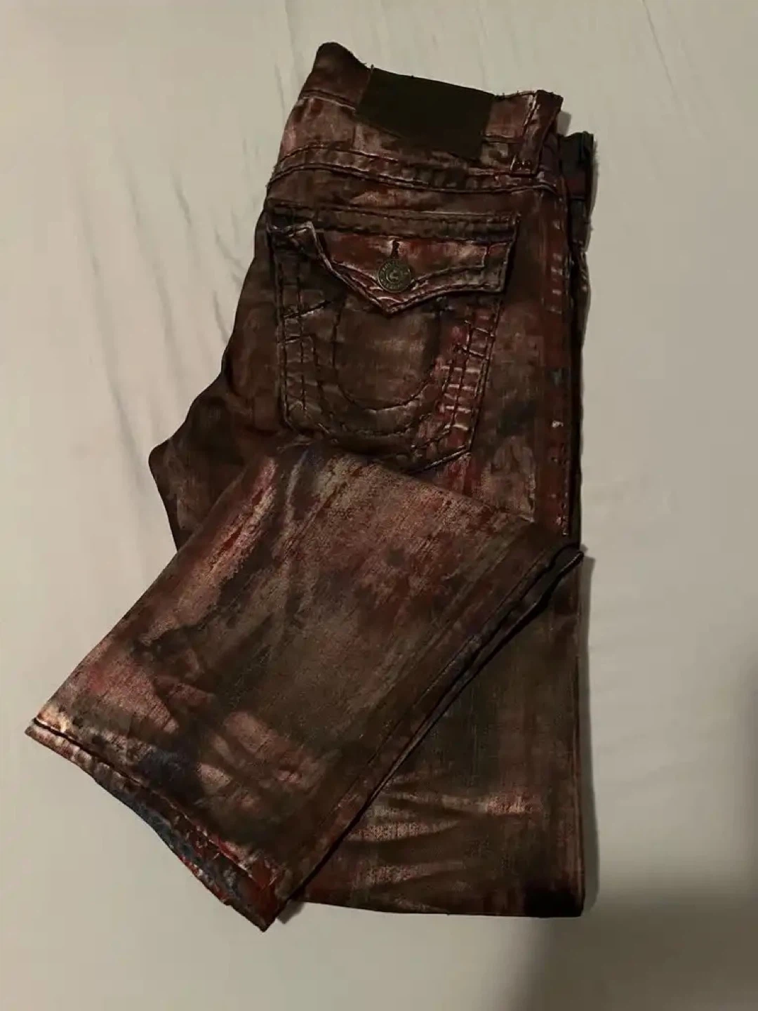 True Religion Red Ricky Jeans With Flap - photo 2