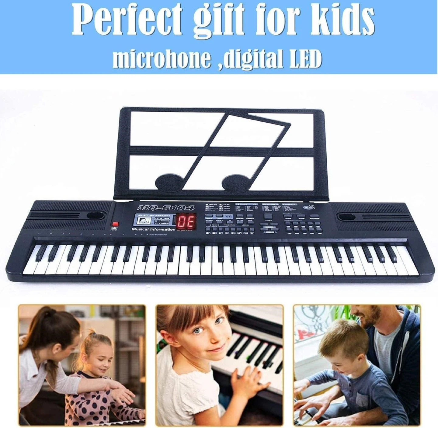 MQ-6104 Electronic Keyboard with Microphone - photo 3