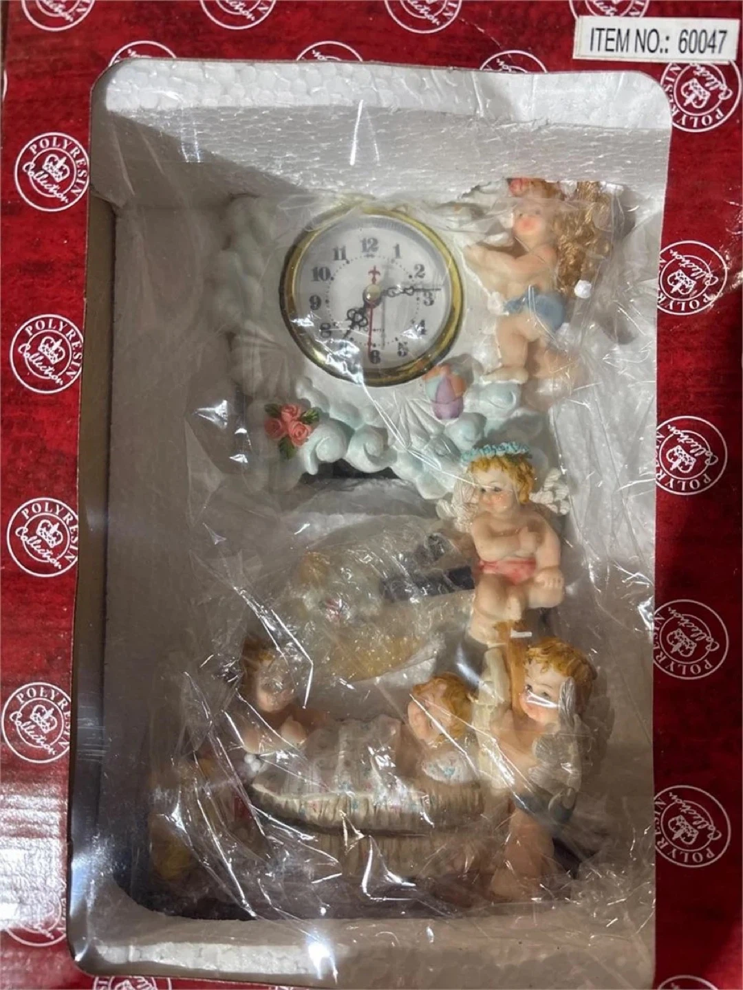 PolyResin Collection Cherub Clock