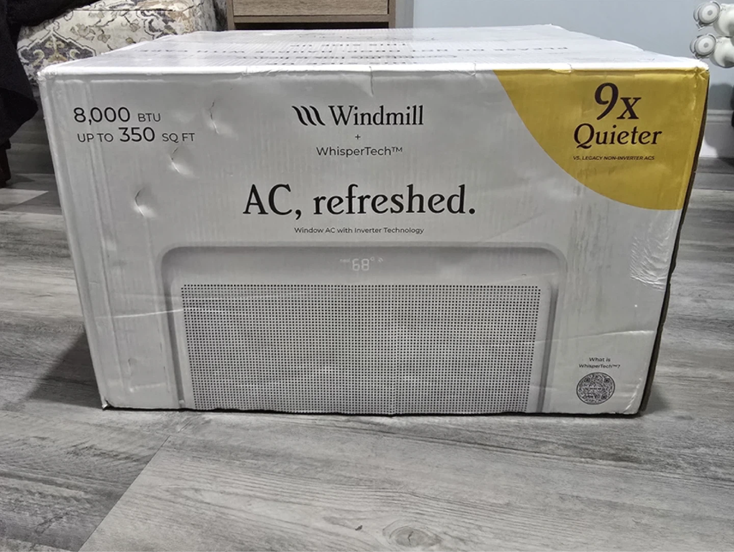Windmill WhisperTech Window Air Conditioner - 8,000 BTU