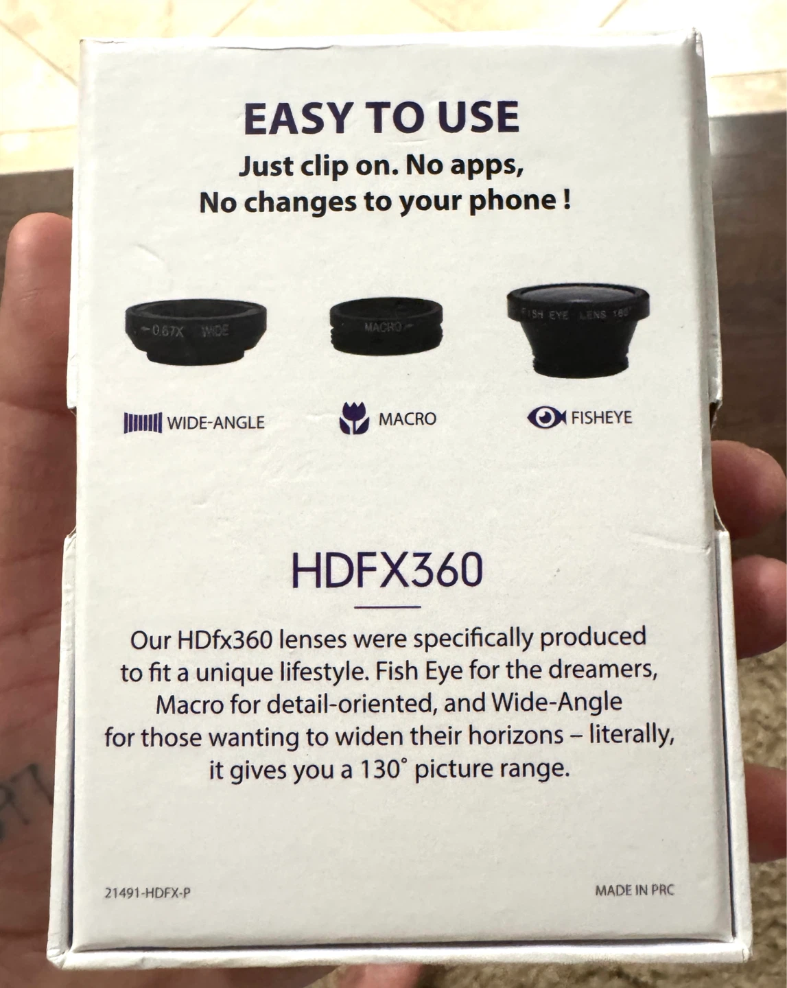 HDFX360 Mobile Lens Kit - Wide-Angle, Macro, Fisheye - photo 3