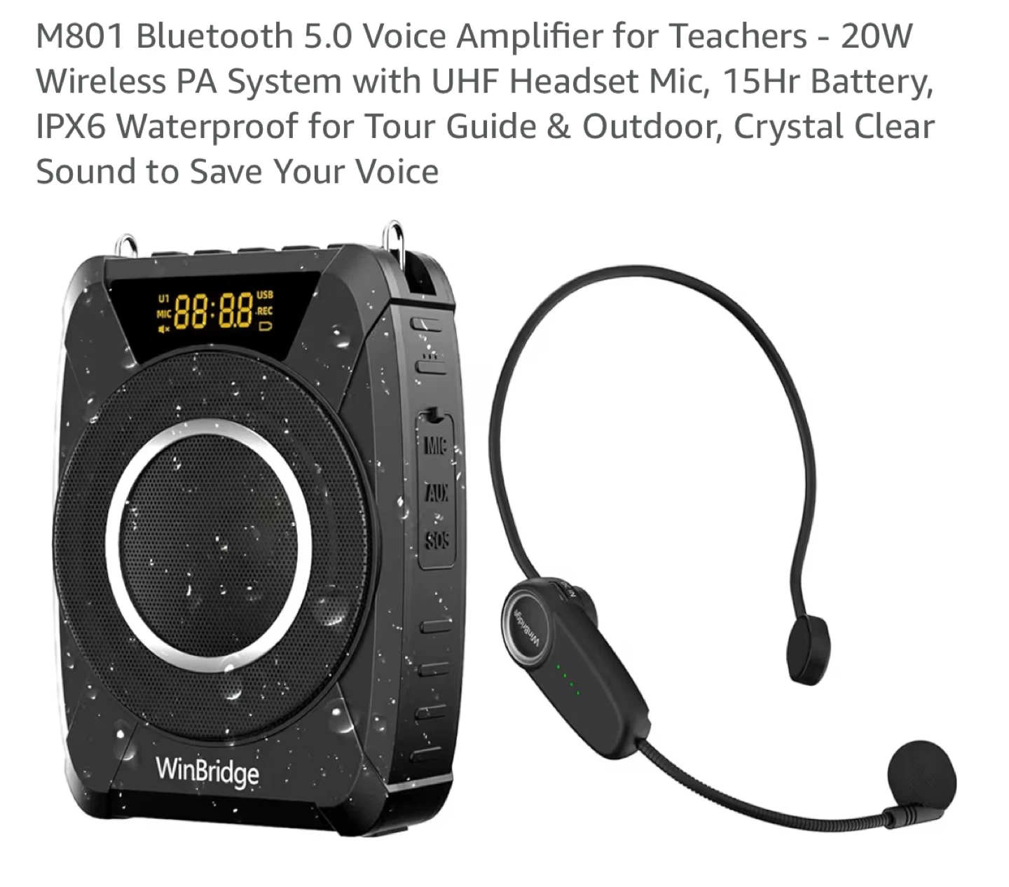 WinBridge M801 Bluetooth Voice Amplifier & PA System