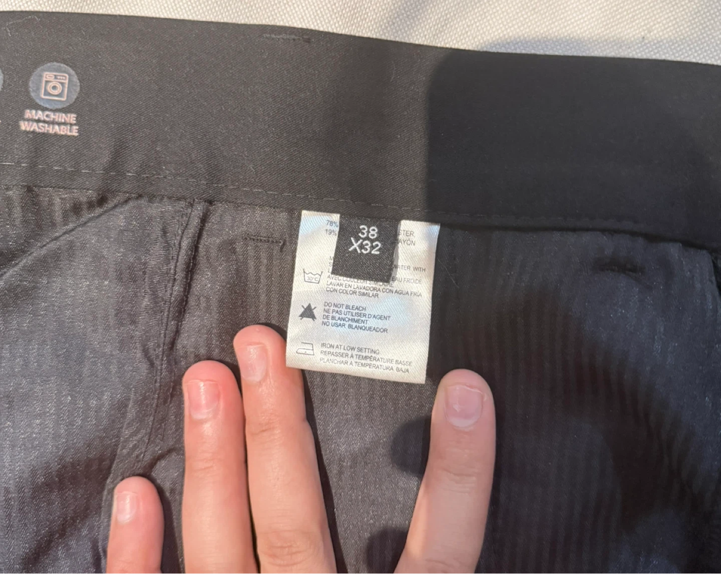 Men's Black Dress Pants Size 38x32 - photo 3