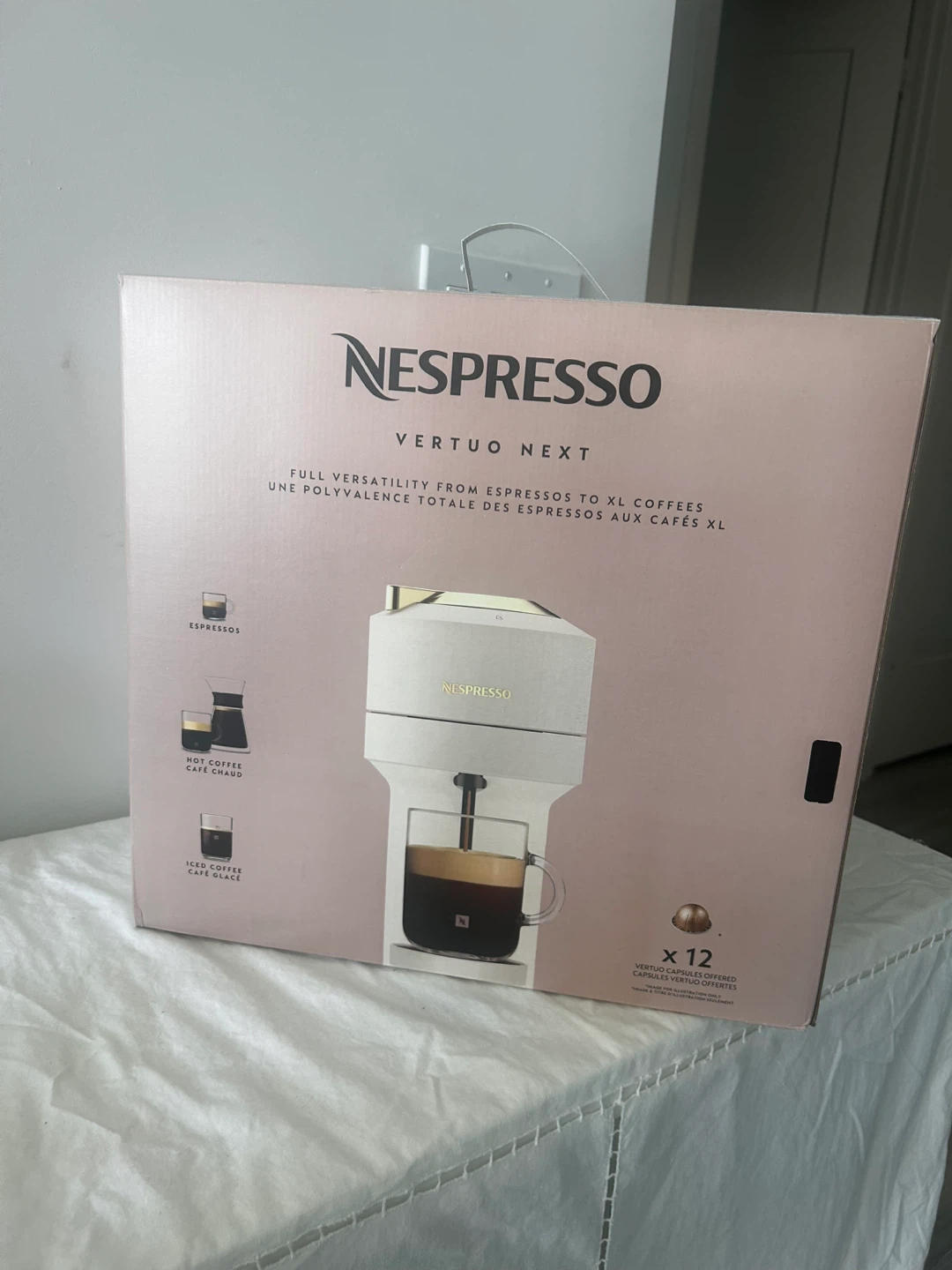 Nespresso Vertuo Next Coffee Machine - White & Gold - photo 3