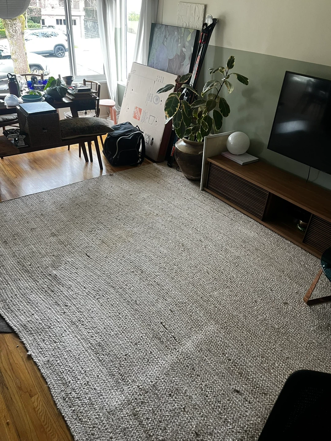 Large Braided Jute Area Rug - photo 3
