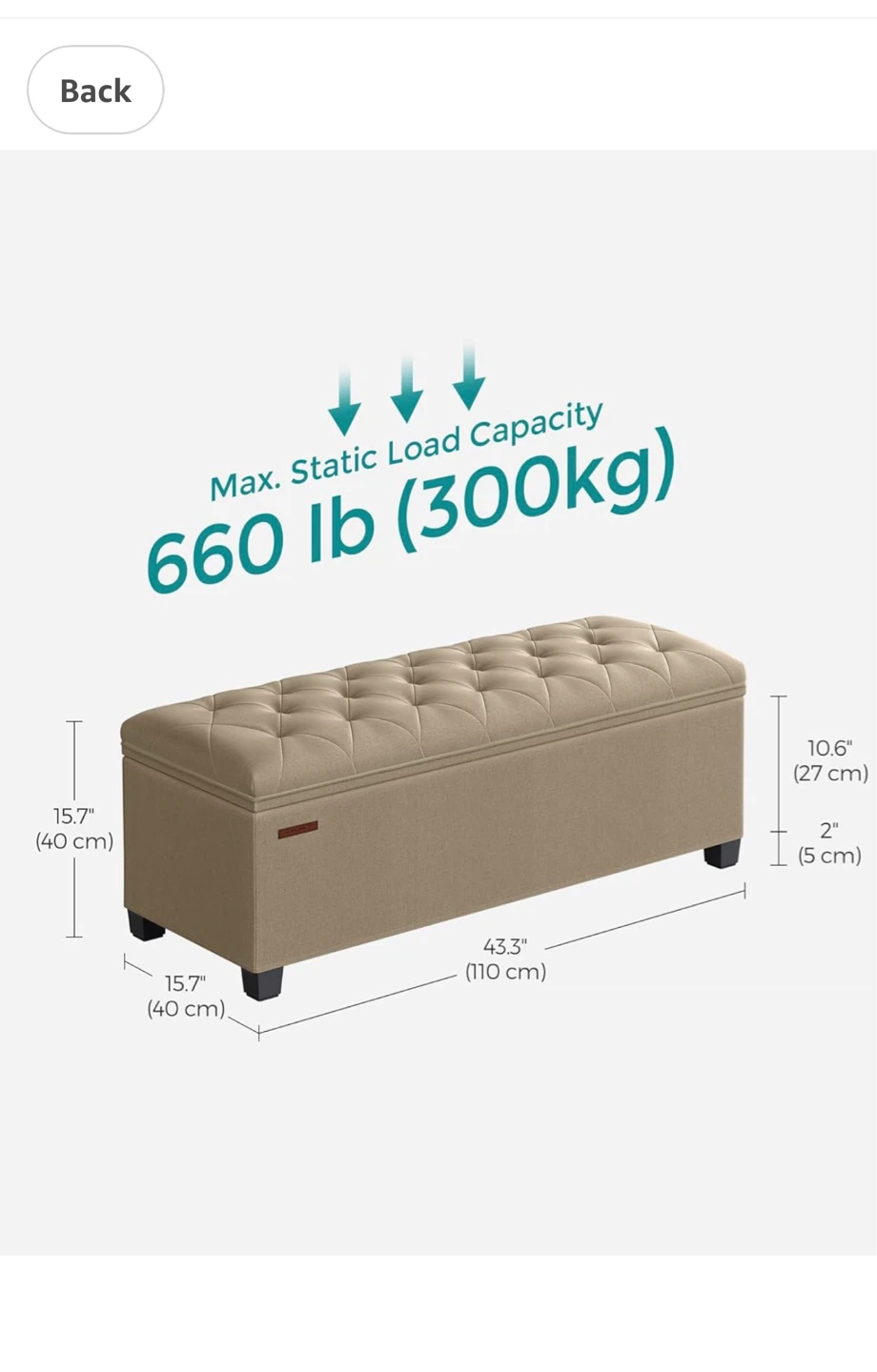 Brand New Storage Bench - photo 4