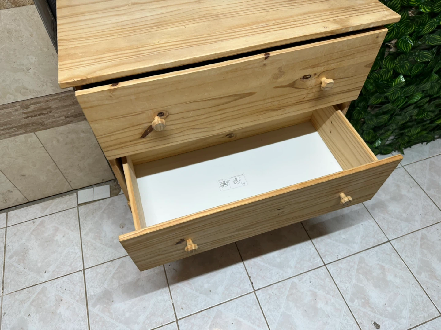 IKEA Real Natural Wood  Dresser with 3 Drawers - photo 5