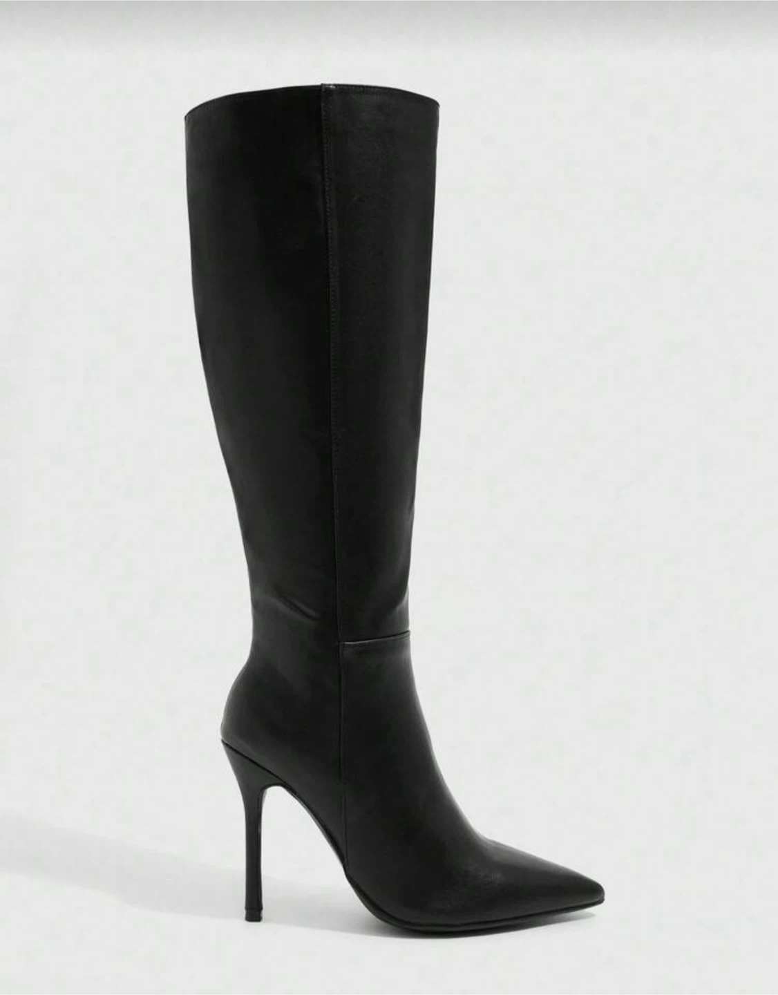 Black Leather Knee-High Boots - photo 3