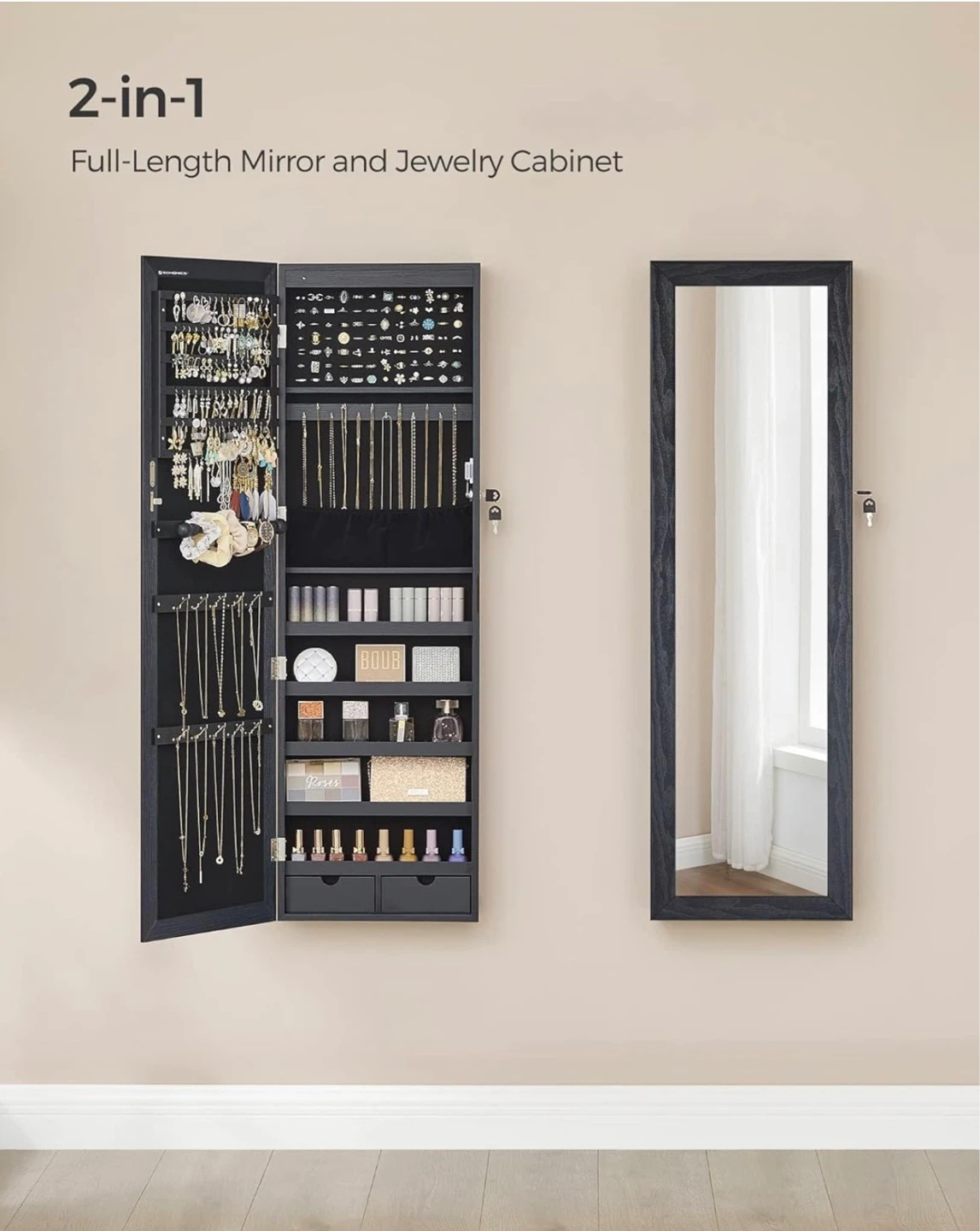 Brand New Mirror Jewelry Cabinet