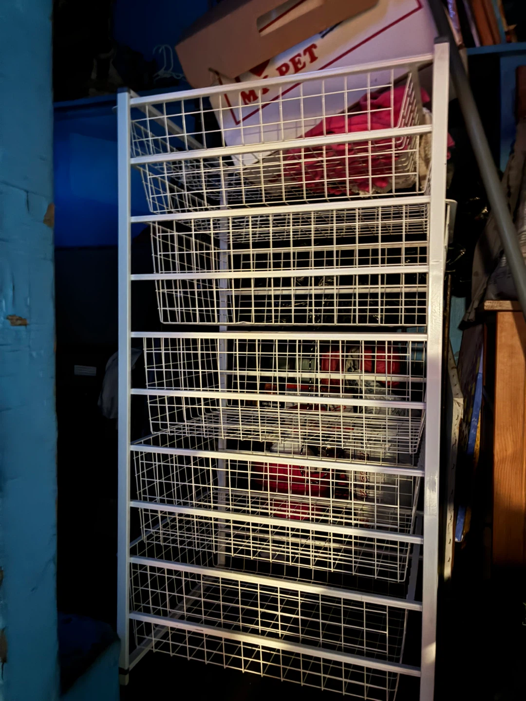 White Wire Multi-Shelf Storage Unit