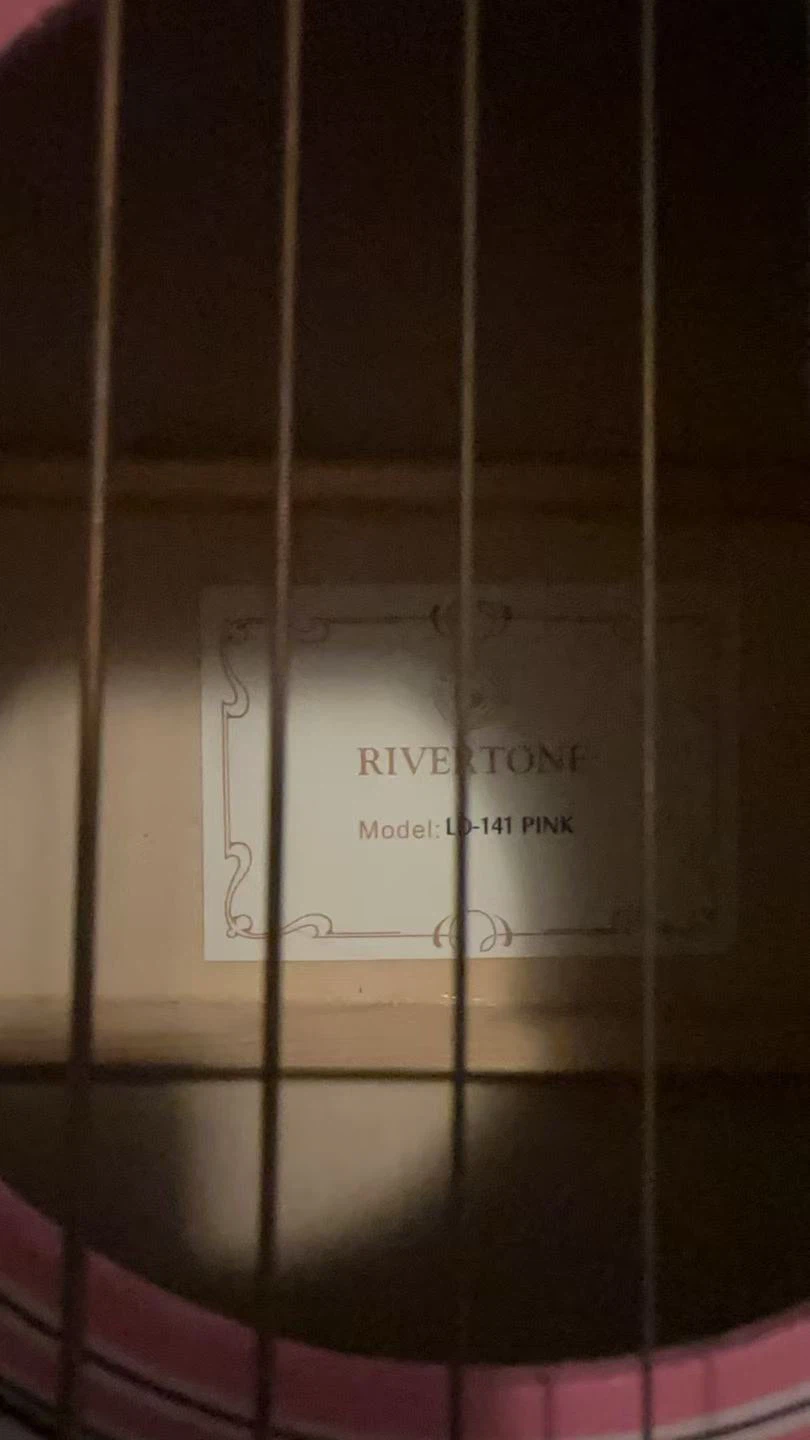 Rivertone LD-141 Pink Acoustic Guitar - photo 4
