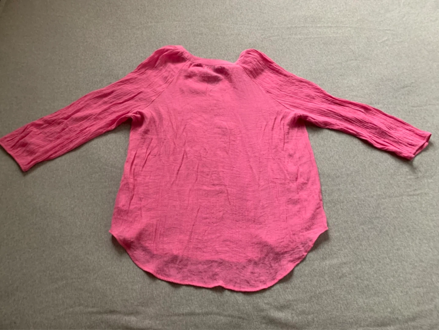 Women's Pink Textured Blouse - Size XL - photo 2