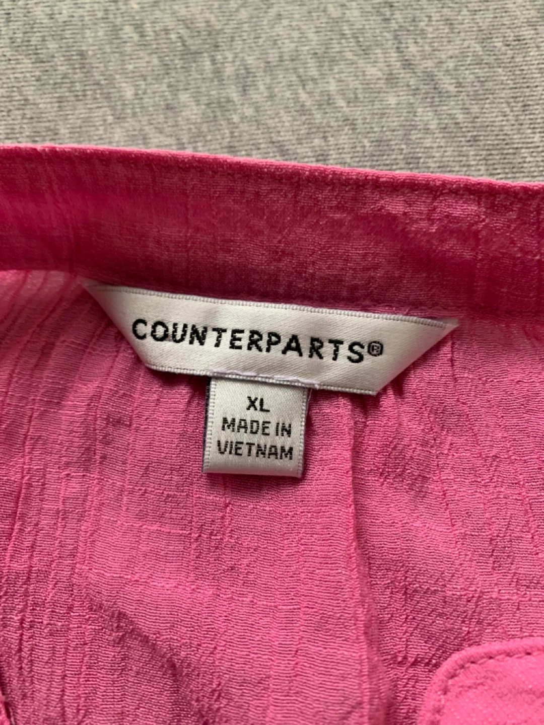 Women's Pink Textured Blouse - Size XL - photo 3