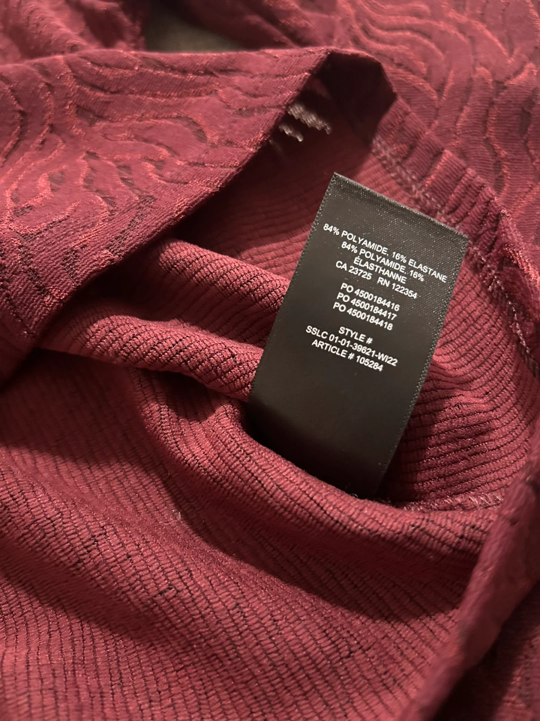 BABATON Shapelace Mockneck Longsleeve Size medium - burgundy - photo 5