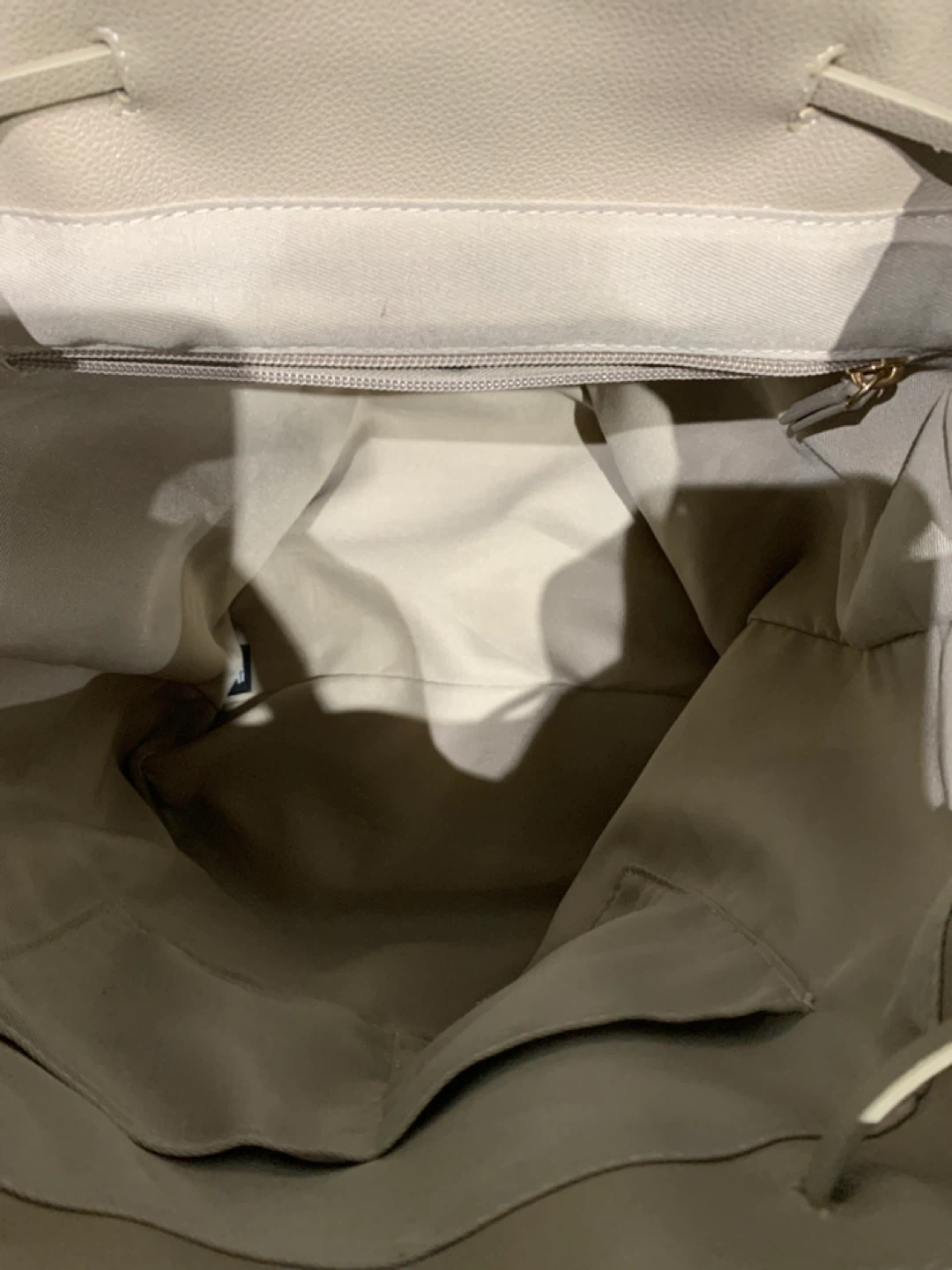 LOVE & LORE Taupe Faux Leather Backpack - photo 4