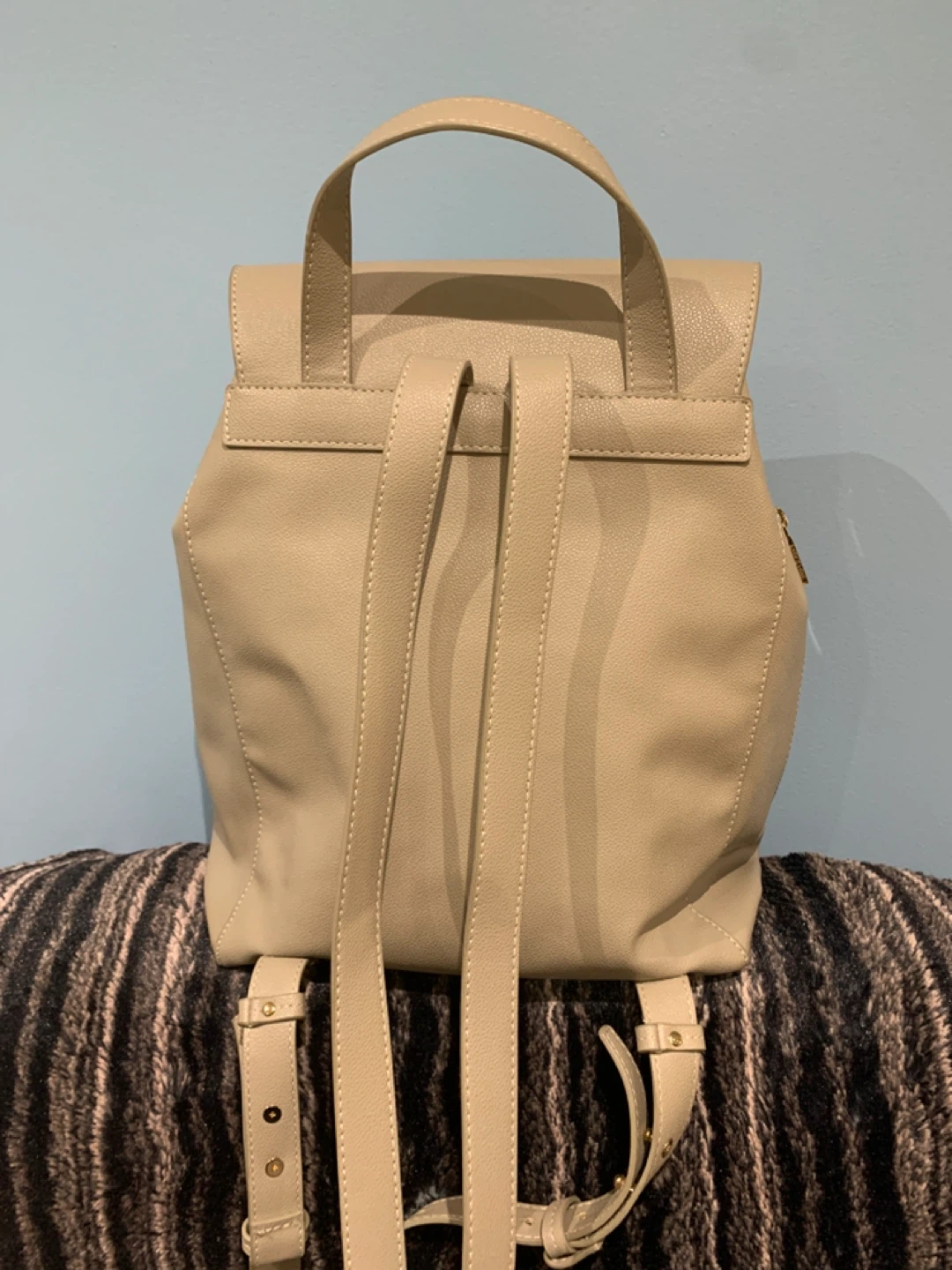 LOVE & LORE Taupe Faux Leather Backpack - photo 2