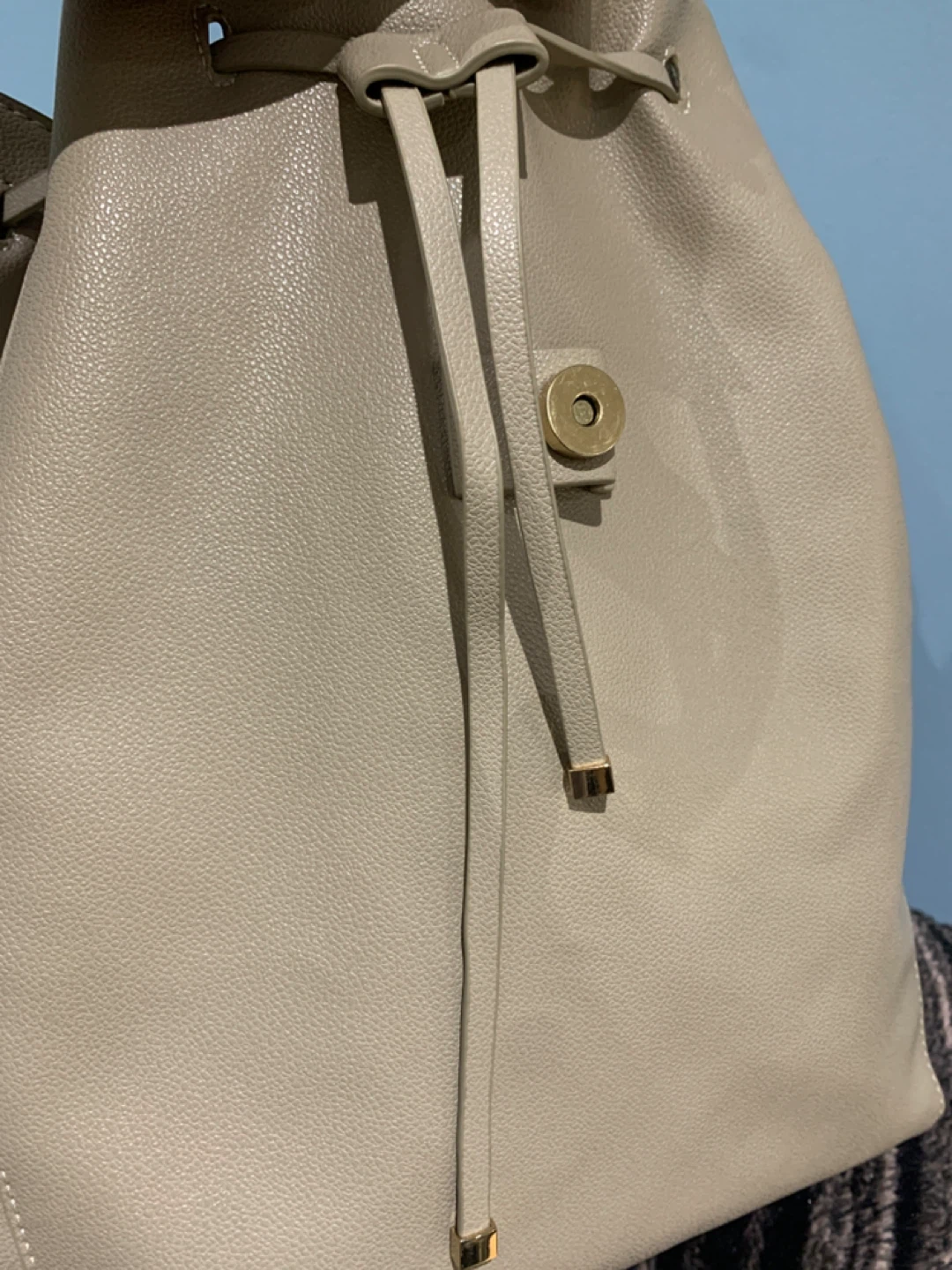 LOVE & LORE Taupe Faux Leather Backpack - photo 3