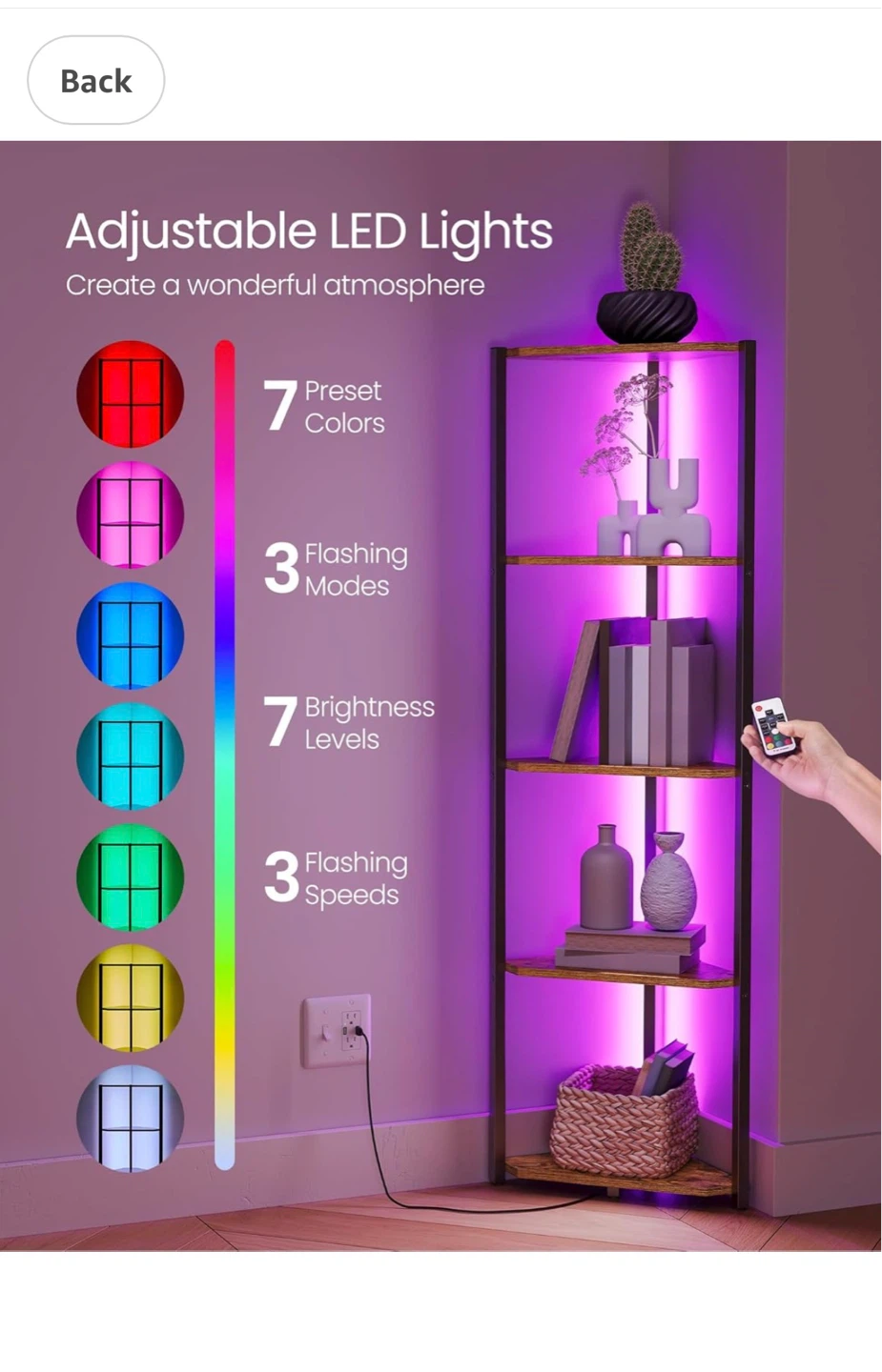 Brand New corner Self Stand with LED Lights - photo 5