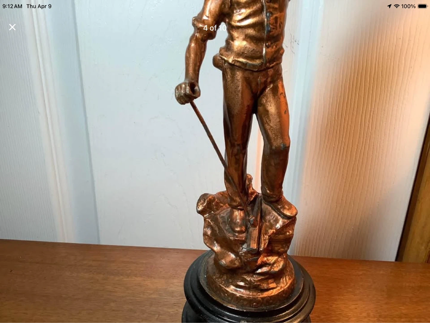 Art Nouveau French Spelter Sculpture “Le Mineur” 🐞 - photo 4