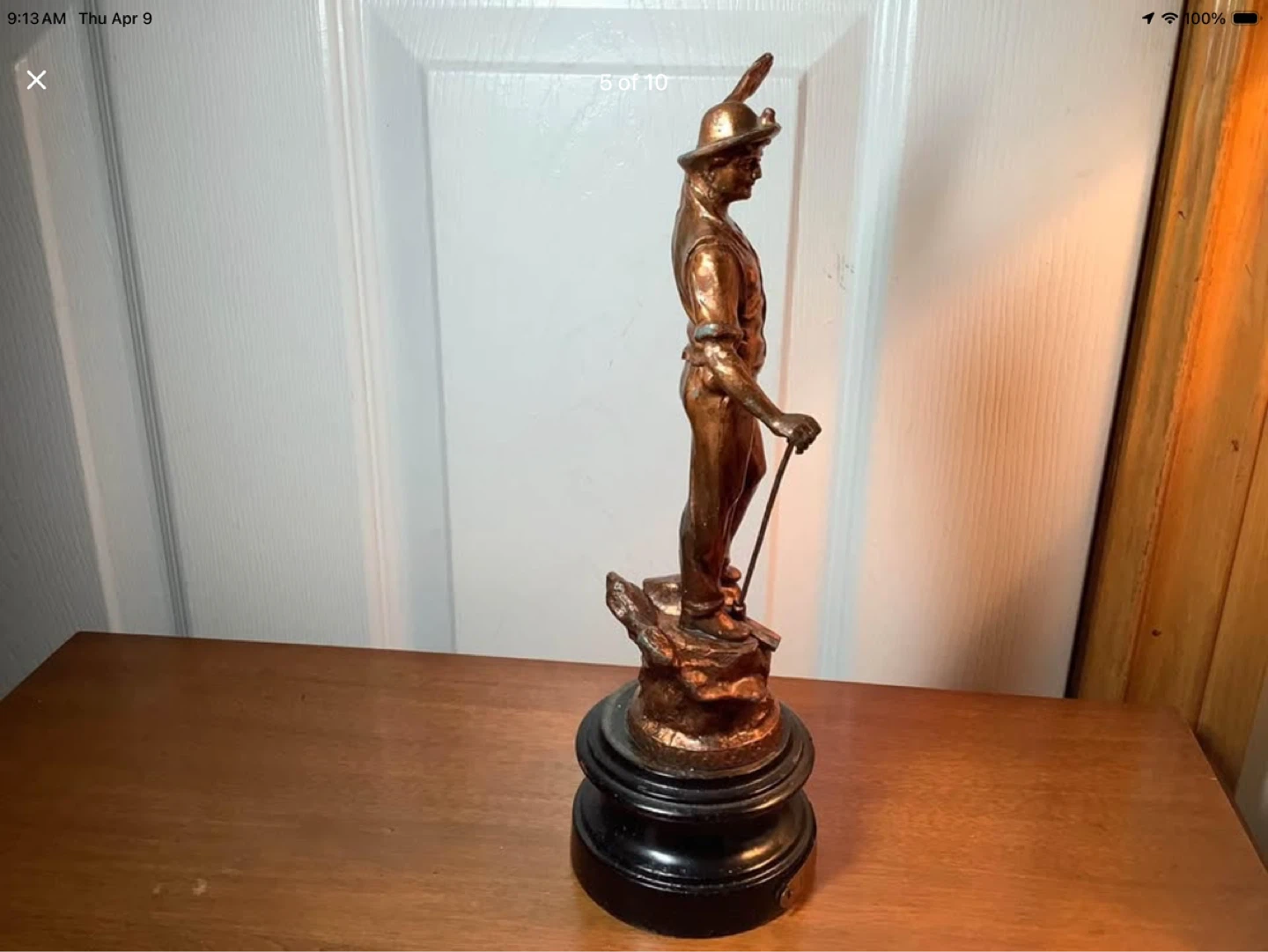 Art Nouveau French Spelter Sculpture “Le Mineur” 🐞 - photo 5