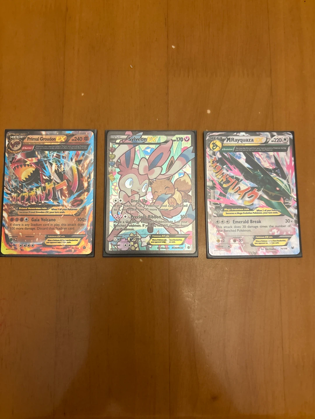Pokémon Mega Rayquaza+Sylveon EX+ Mega Primal Groudon EX