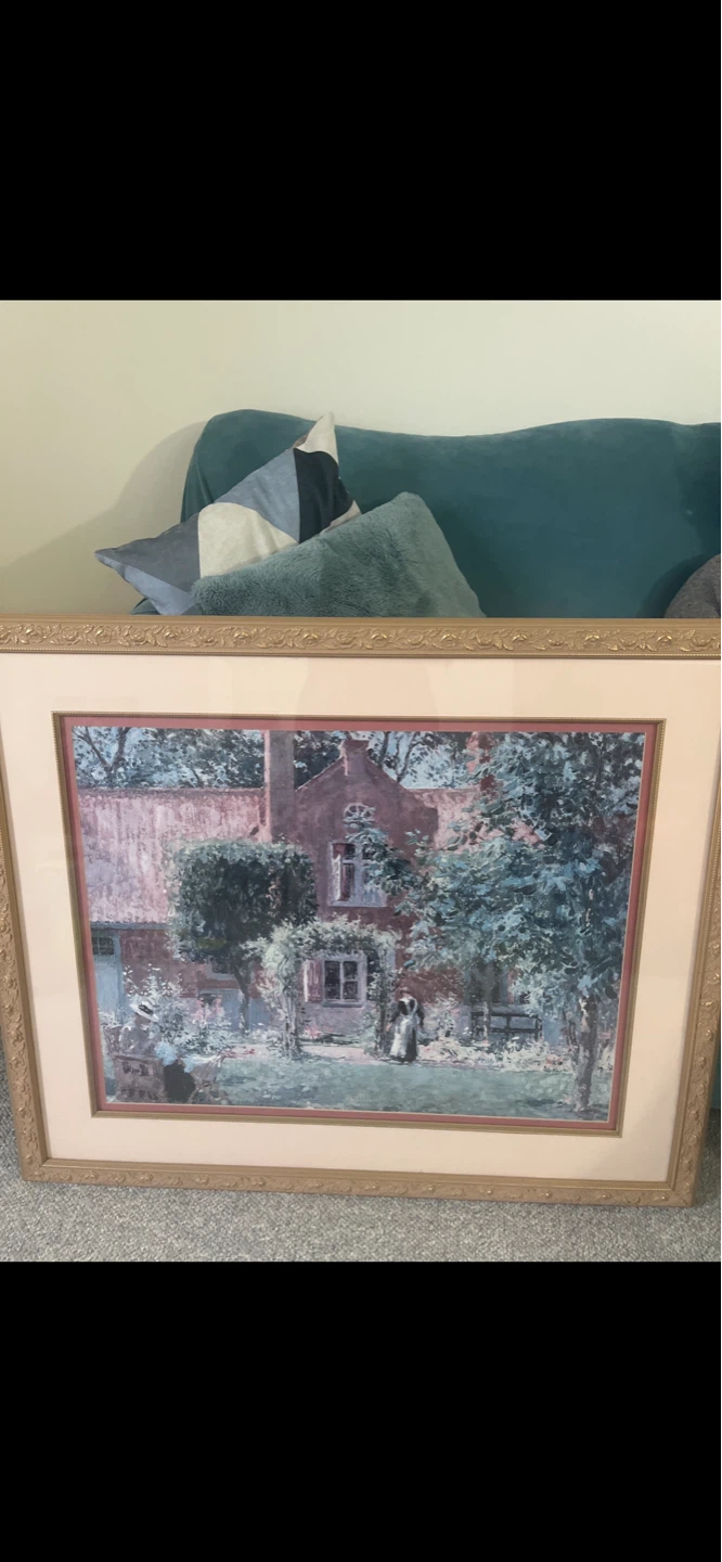 Framed Print of a Cottage Garden Scene
