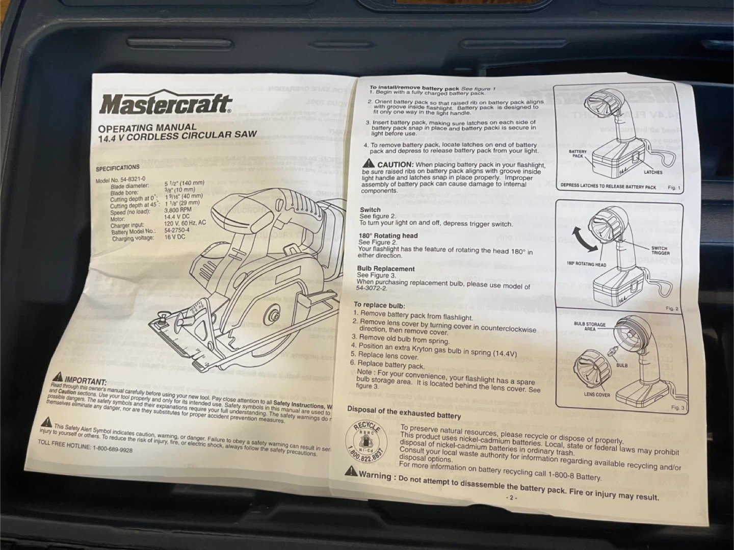 Mastercraft 14.4v cordless power tools set - photo 4